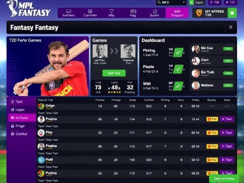 MPL T20 Fantasy Game Dashboard